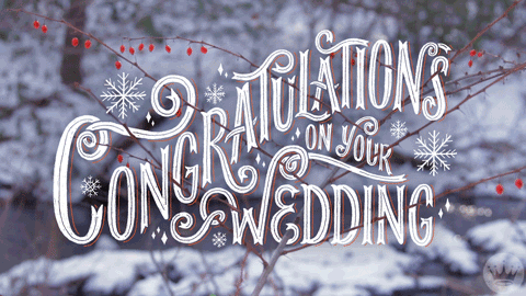 congratulations marriage snow